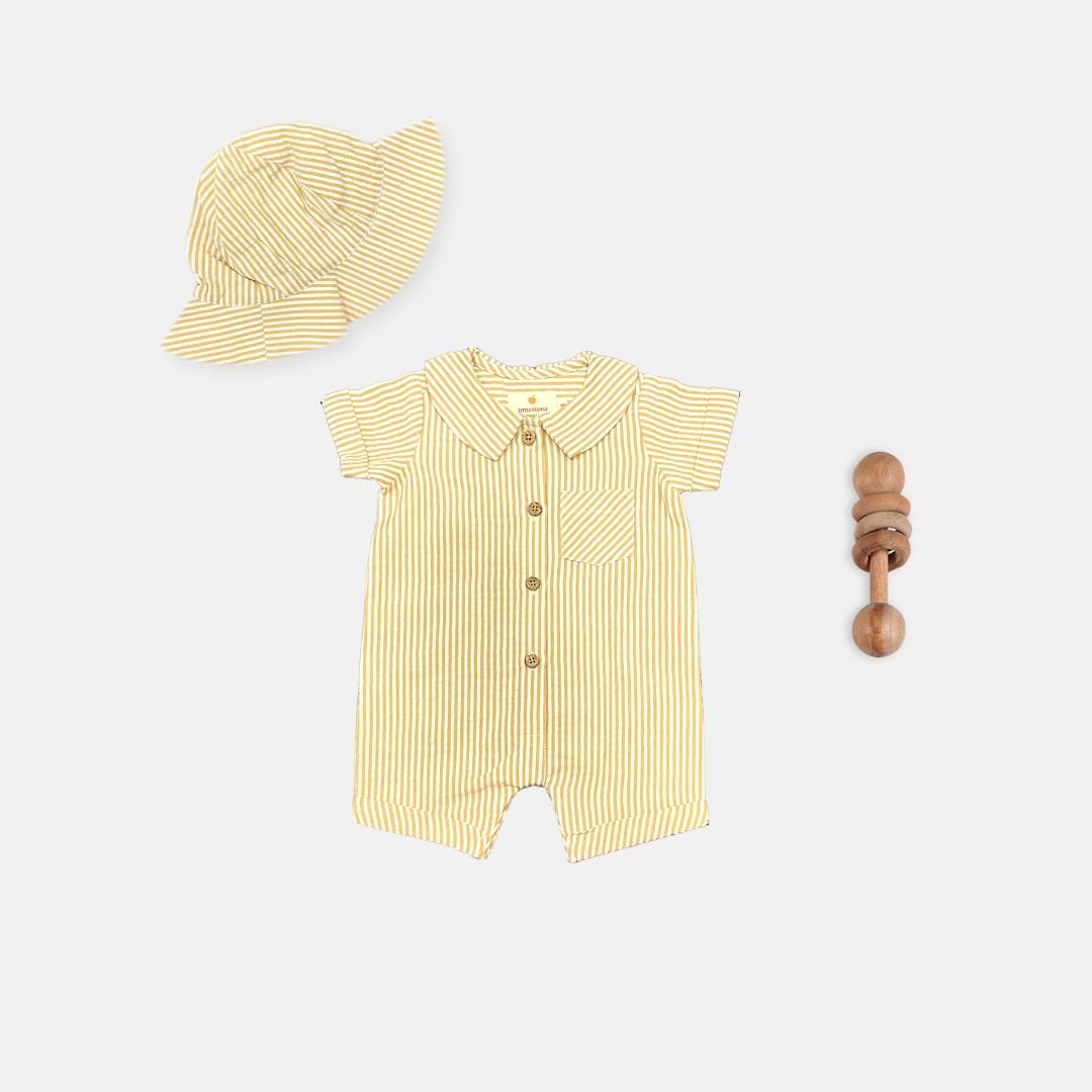 Straw Romper & Hat