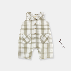 Olive Checks Dungaree