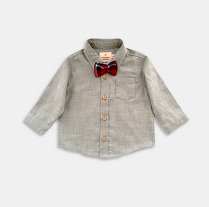 Melange Shirt and Bowtie