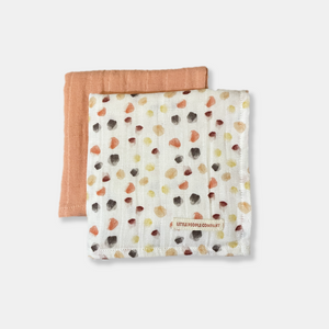 Biscuit + Pebbles Print Muslin Swaddle- Small (x2)